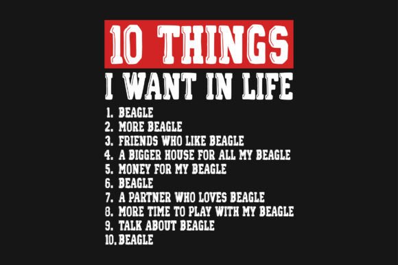 Review: 10 Things I Want in Life Beagle PNG SVG for Embroidery