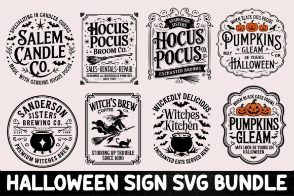 Review: 10 Vintage Halloween Sign SVG Bundle for Embroidery