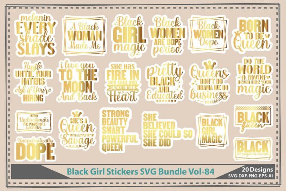 Review: Black Girl Stickers SVG Bundle Vol-84 for Embroidery