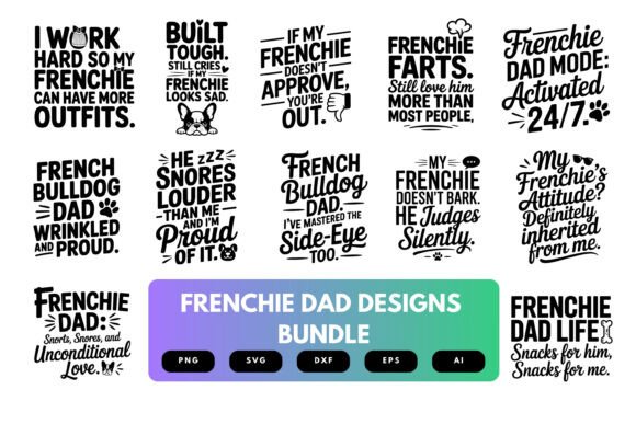 Review: French Bulldog Dad SVG Bundle for Embroidery